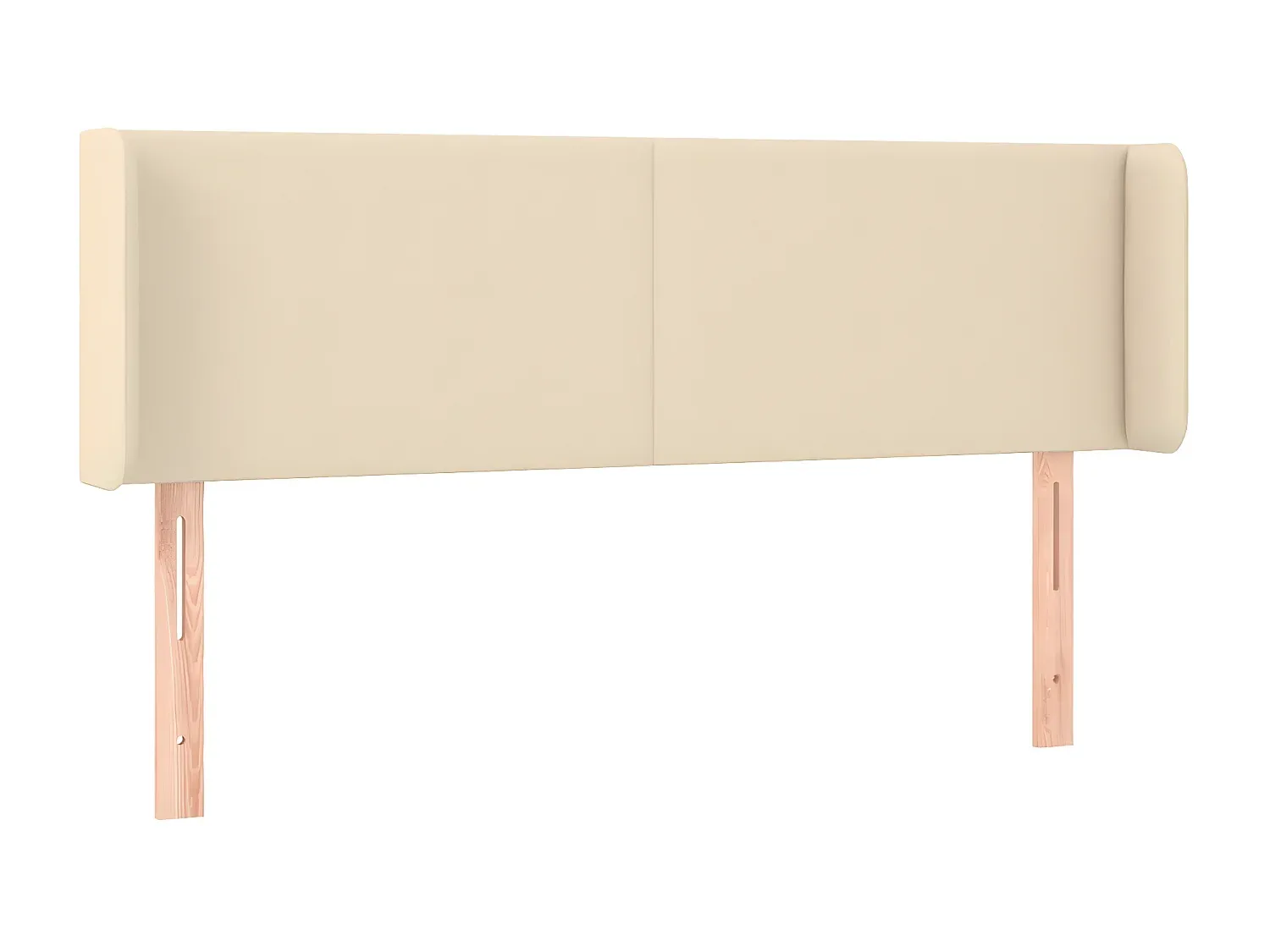 Stoff-Kopfteil mit Ohren in Creme 147x16x78/88 cm-decororise