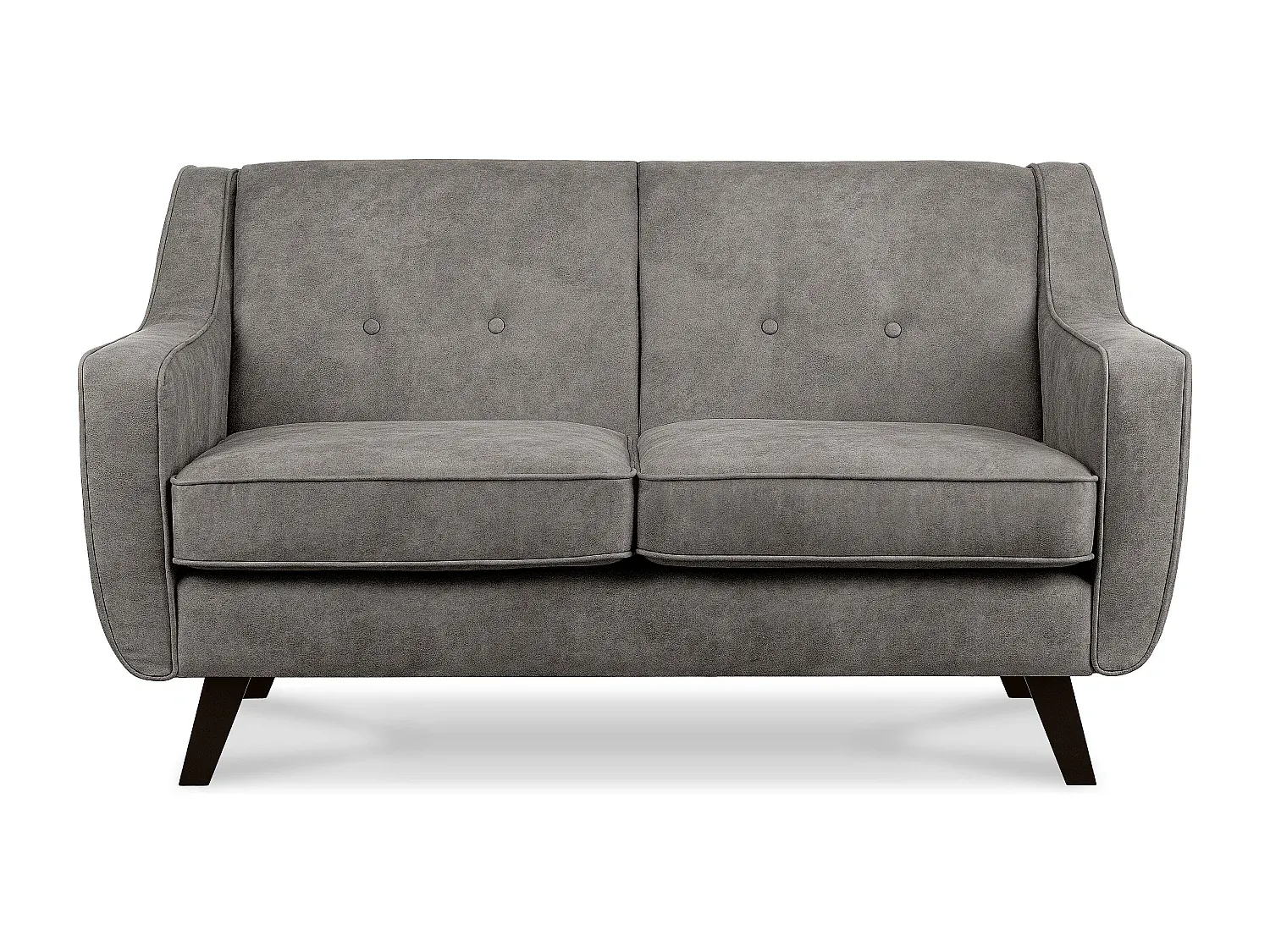 Zweisitzer Sofa im modernen Lederlook - Grau-decororise