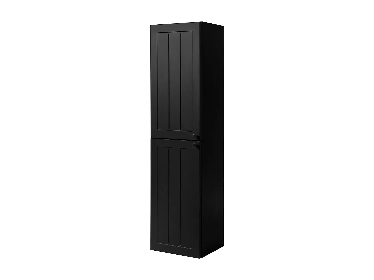 Klassischer Badezimmerschrank, schwarz, kompakte Größe-decororise