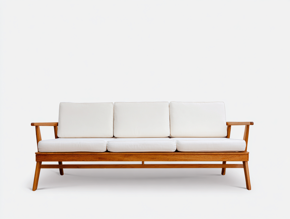 Canapé de jardin bois massif 180x70x75 cm - blanc et bois naturel - extérieur terrasse style moderne-Marahadecor