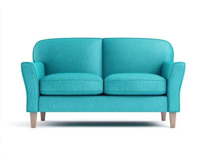 Canapé 2 places en tissu 150x85x80 cm - turquoise - design moderne pour salon-Zanosihaus