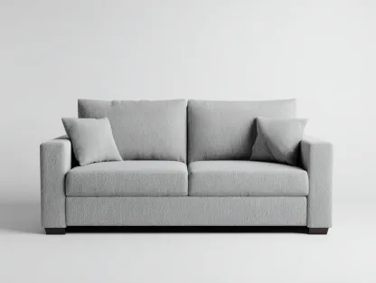 Canapé 2 places tissu 135x85x88 cm - gris clair - design moderne salon-Zanosihaus