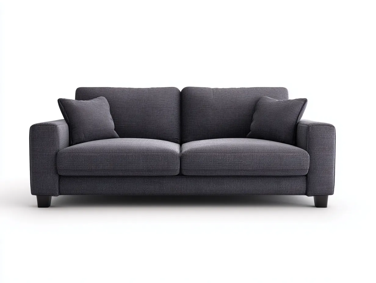Canapé 2 places en tissu 150x85x80 cm - gris foncé - style moderne pour salon-Zanosihaus