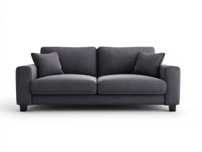 Canapé 2 places en tissu 150x85x80 cm - gris foncé - style moderne pour salon-Zanosihaus