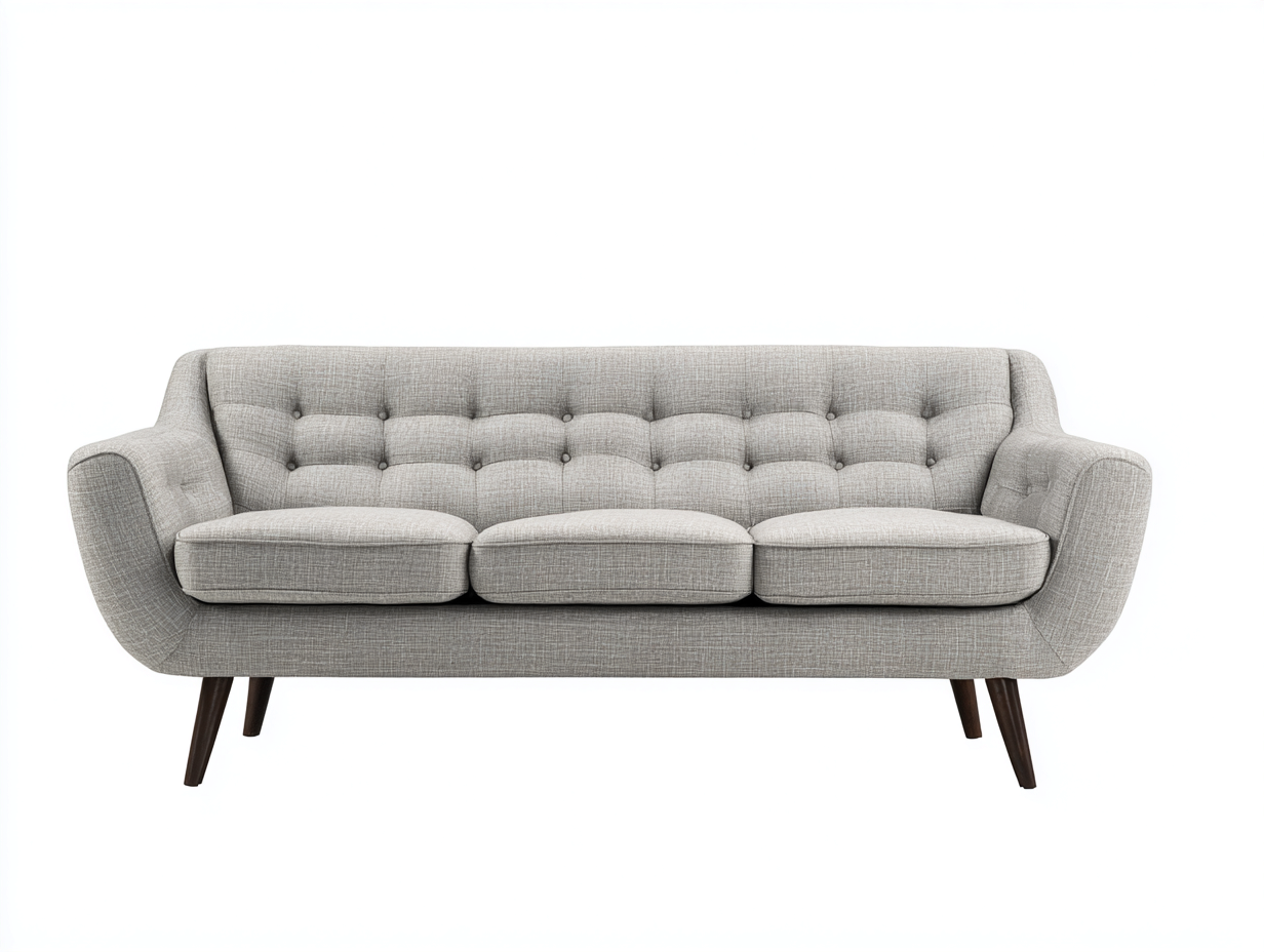 Canapé 3 places en tissu 180x85x80 cm - gris clair - style moderne pour salon-Zanosihaus