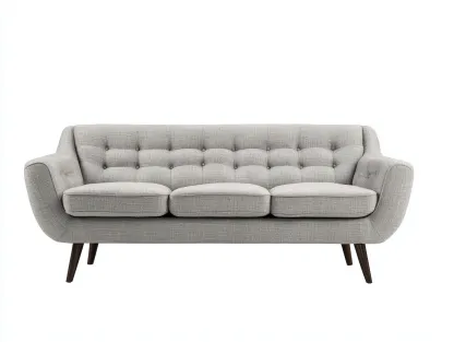 Canapé 3 places en tissu 180x85x80 cm - gris clair - style moderne pour salon-Zanosihaus