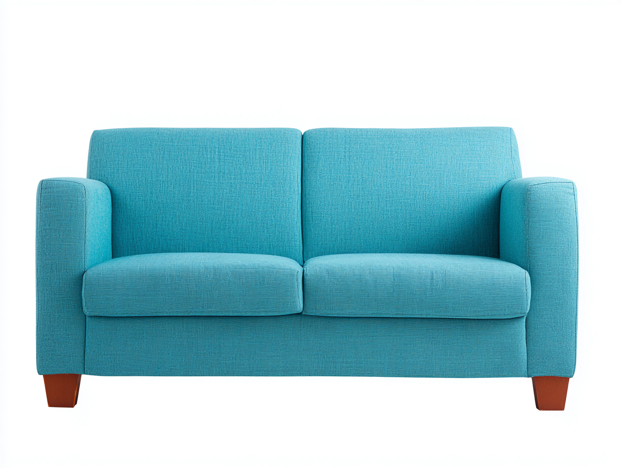 Canapé 2 places en tissu 145x80x78 cm - turquoise - style moderne pour salon-Zanosihaus