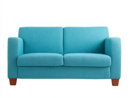Canapé 2 places en tissu 145x80x78 cm - turquoise - style moderne pour salon-Zanosihaus