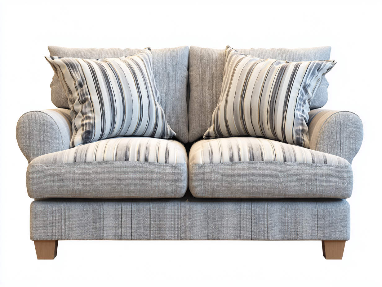 Canapé 2 places en tissu 150x85x80 cm - gris clair - design moderne pour salon-Vitavaabode
