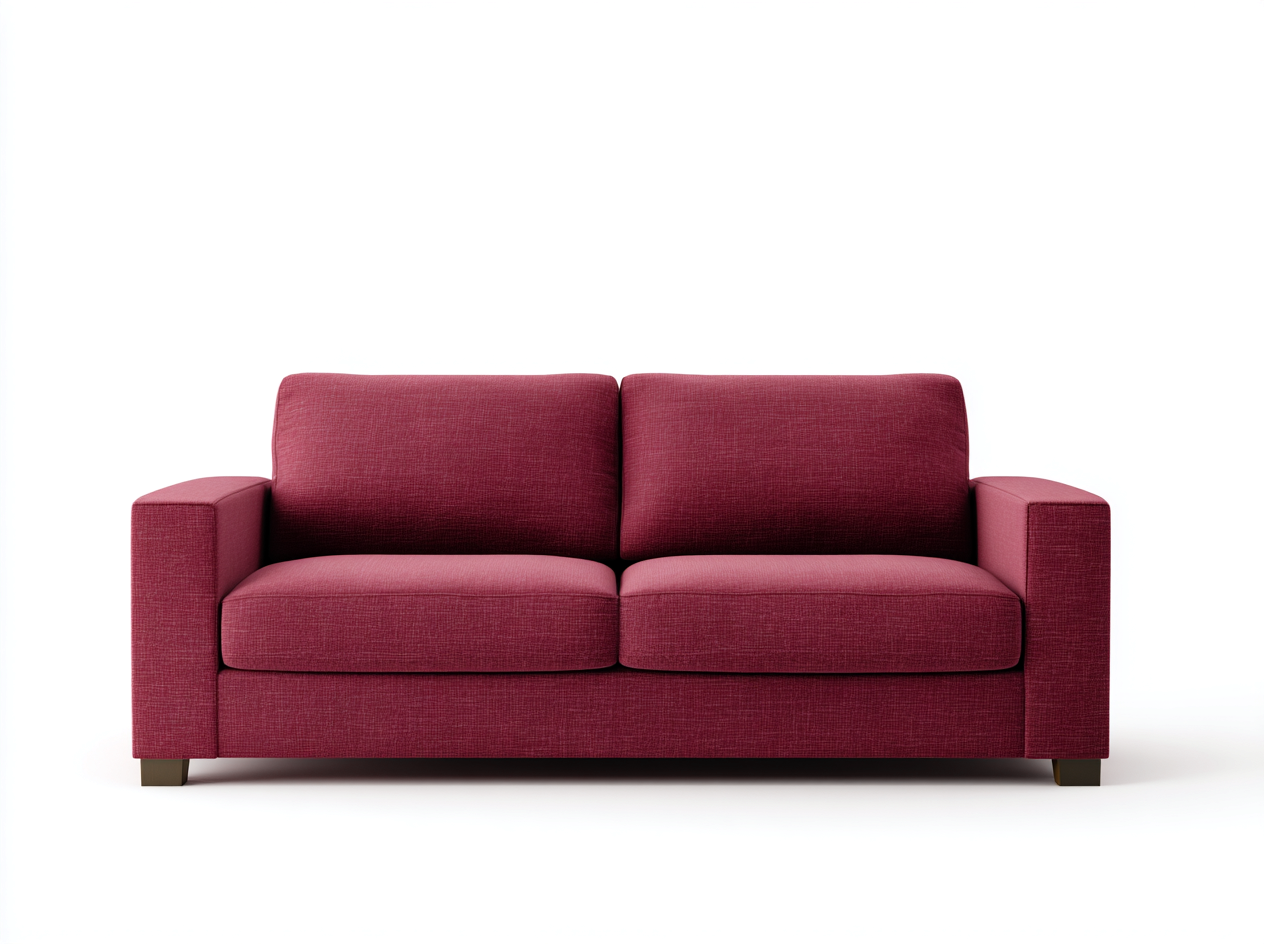 Canapé 2 places tissu 135x80x85 cm - rouge bordeaux - adapté pour salon - design moderne-Vitavaabode