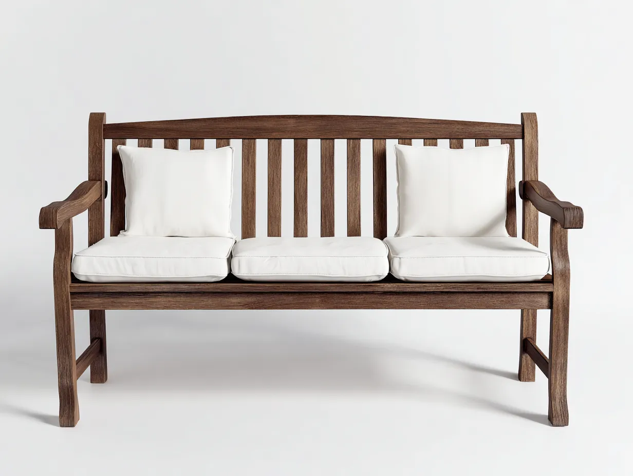 Banc de jardin bois 130x50x88 cm - brun - design classique extérieur-Vitavaabode