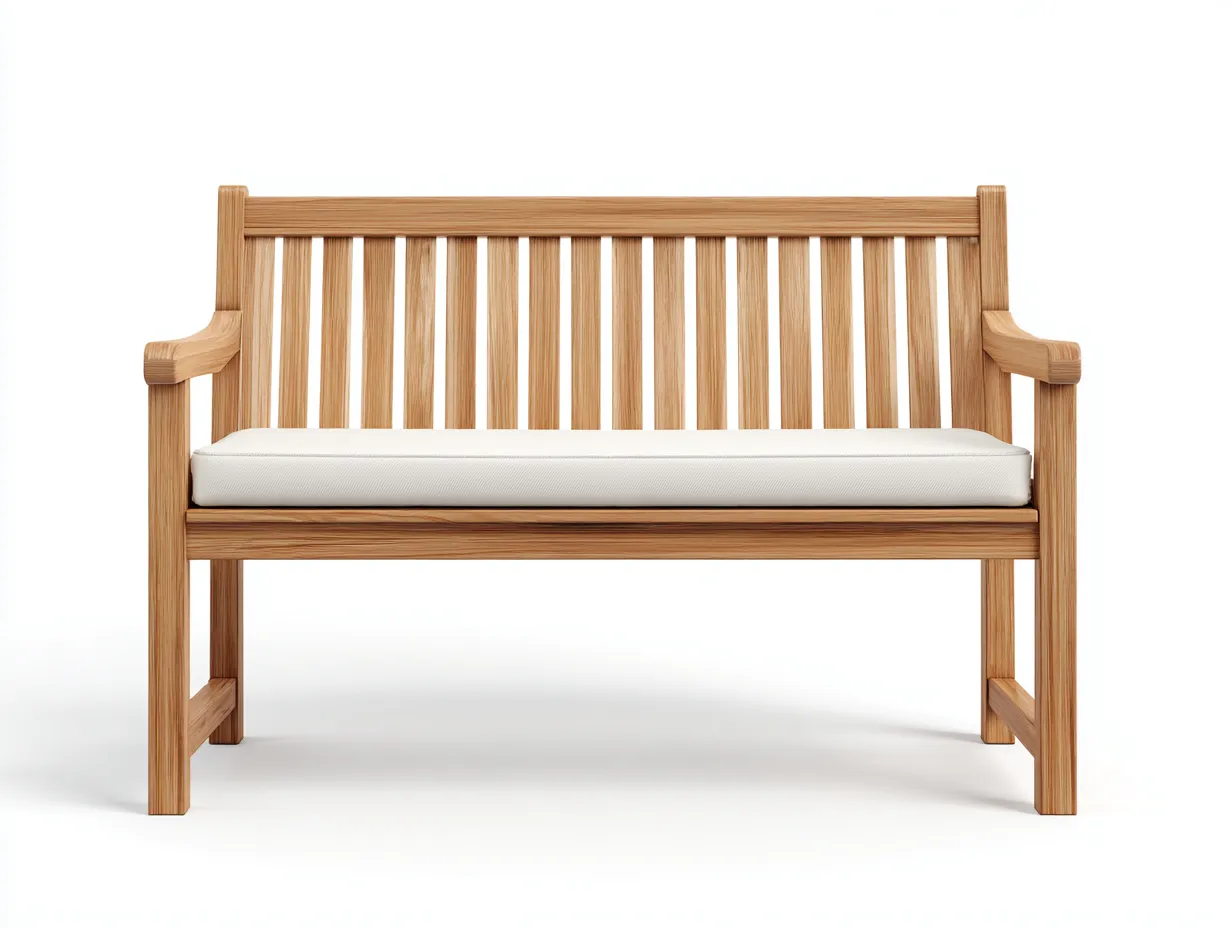 Banc de jardin bois 120x45x85 cm - bois naturel - design classique extérieur-Vitavaabode