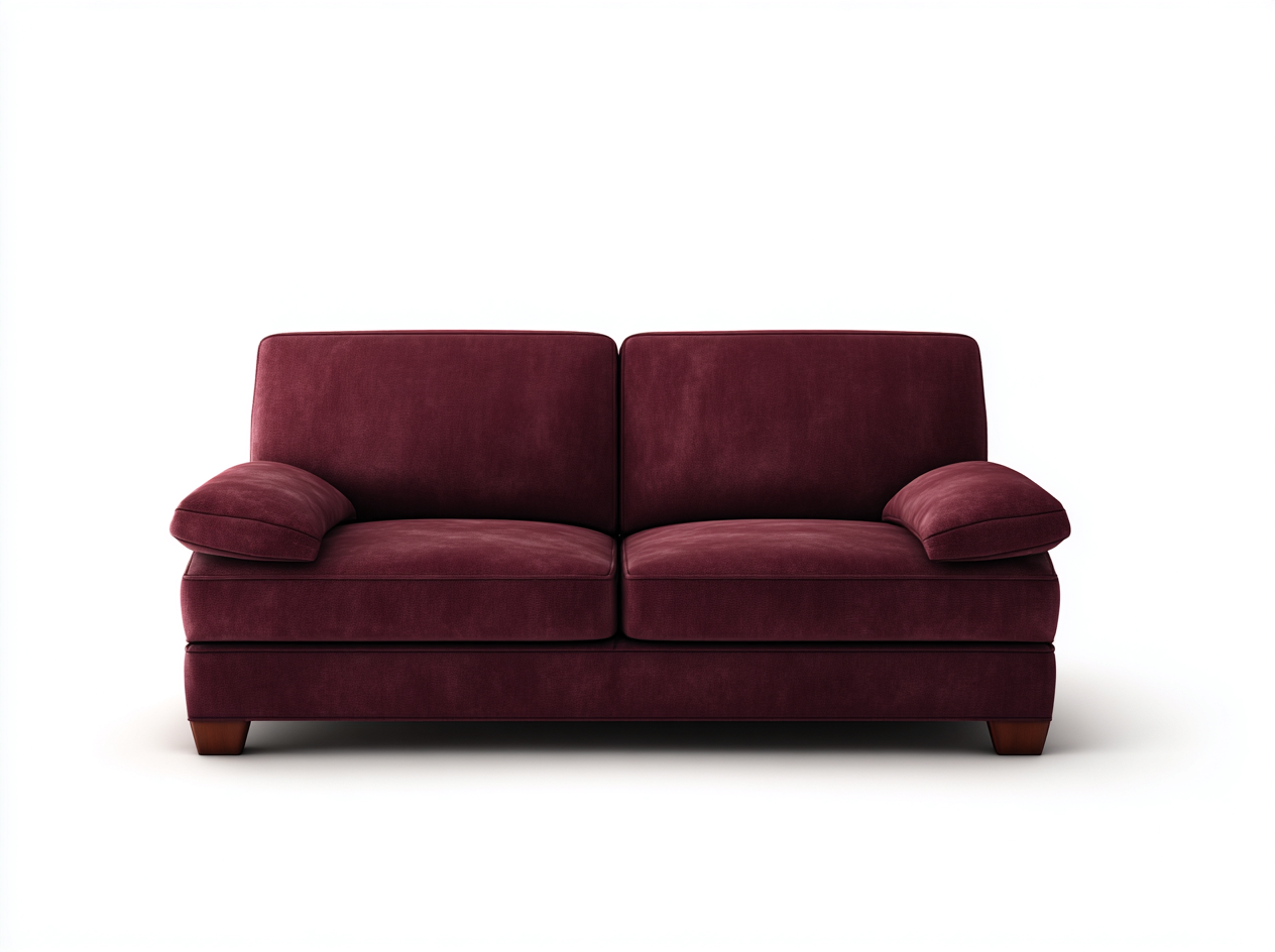 Canapé 2 places en tissu 150x85x80 cm - rouge bordeaux - design moderne pour salon-Vitavaabode