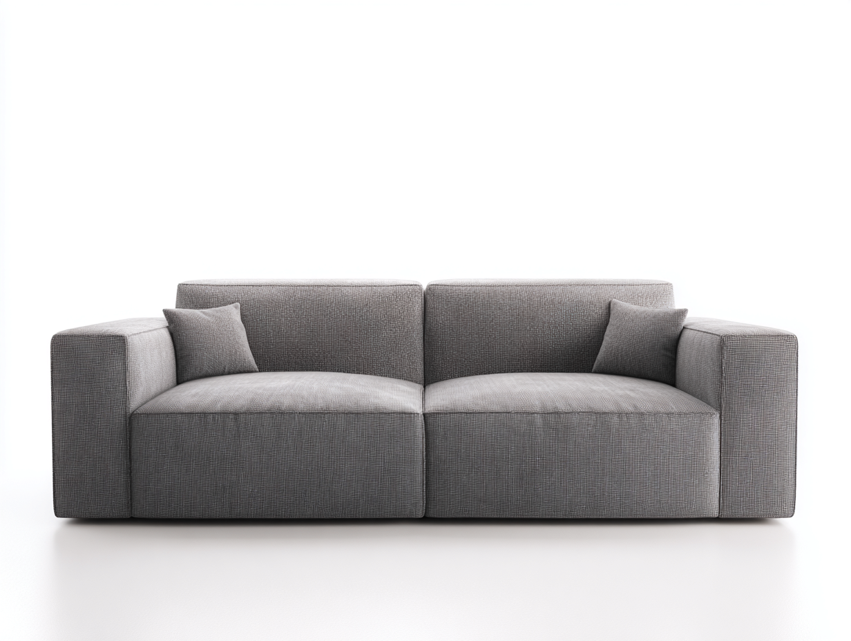 Canapé 2 places en tissu 180x90x75 cm - gris clair - design moderne pour salon-Vitavaabode