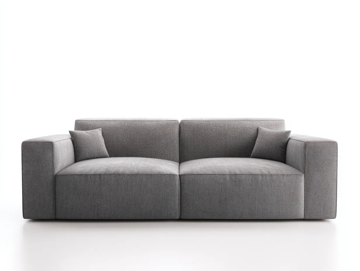 Canapé 2 places en tissu 180x90x75 cm - gris clair - design moderne pour salon-Vitavaabode