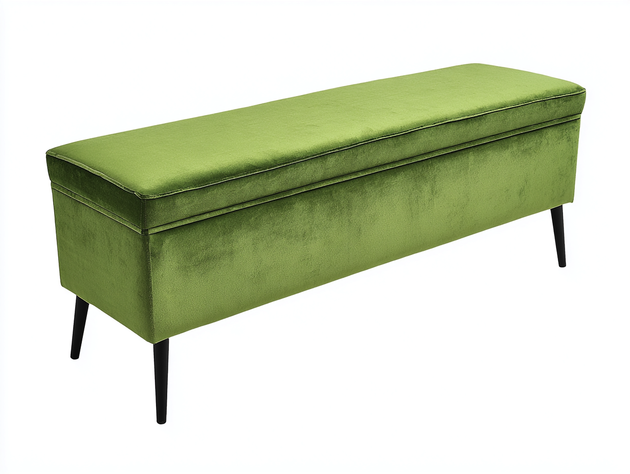 Banc-velours-140x42x46cm-vertclair-coffrestylecontemporain-Haviaiadwell