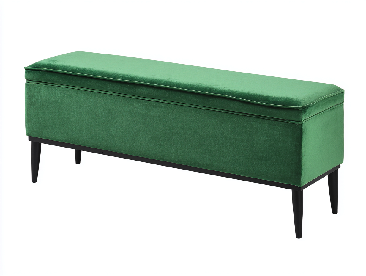 Banc-velours-145x43x47cm-vert-coffrestyleelegant-Haviaiadwell