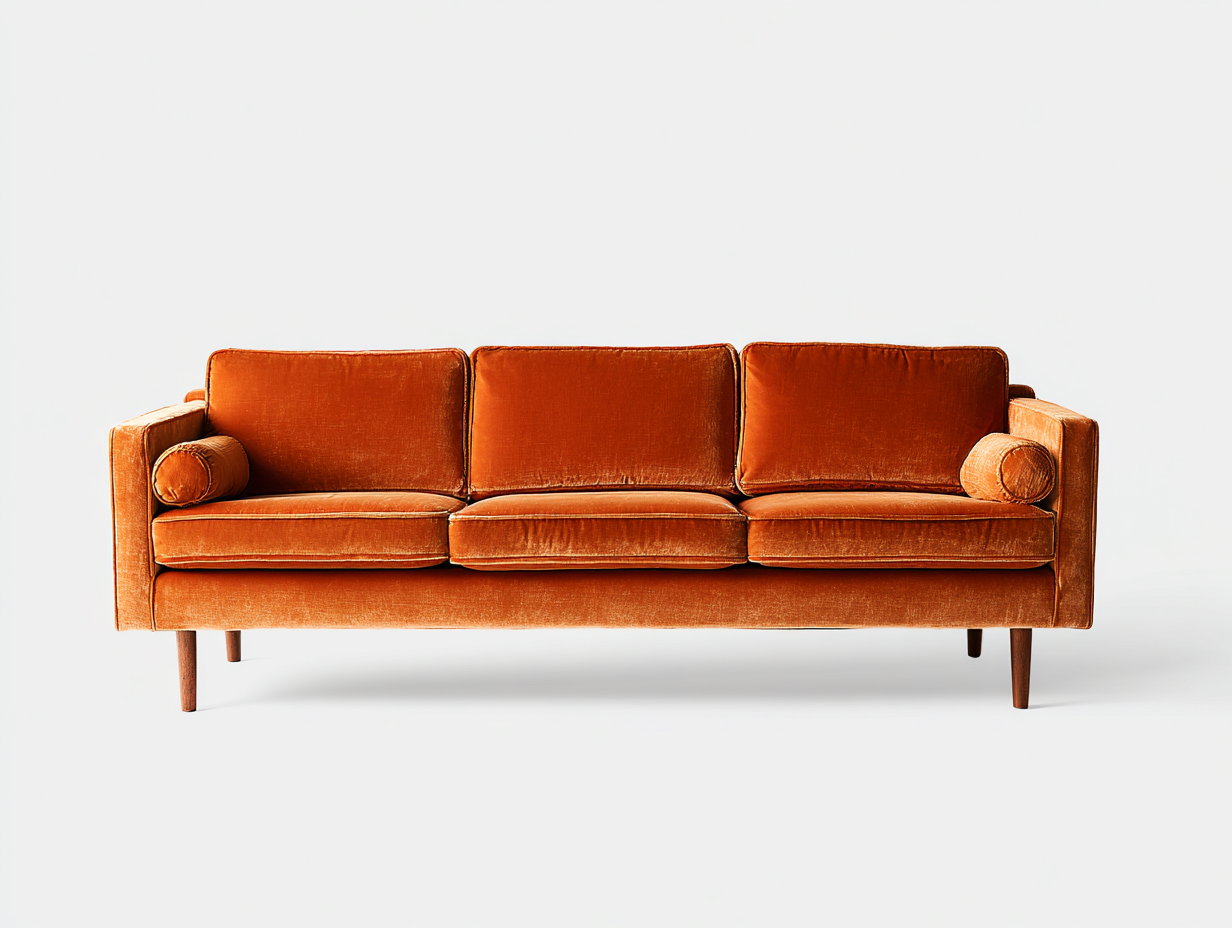 Canapé3places-velours-215x88x80cm-orange-stylevintage-Haviaiadwell