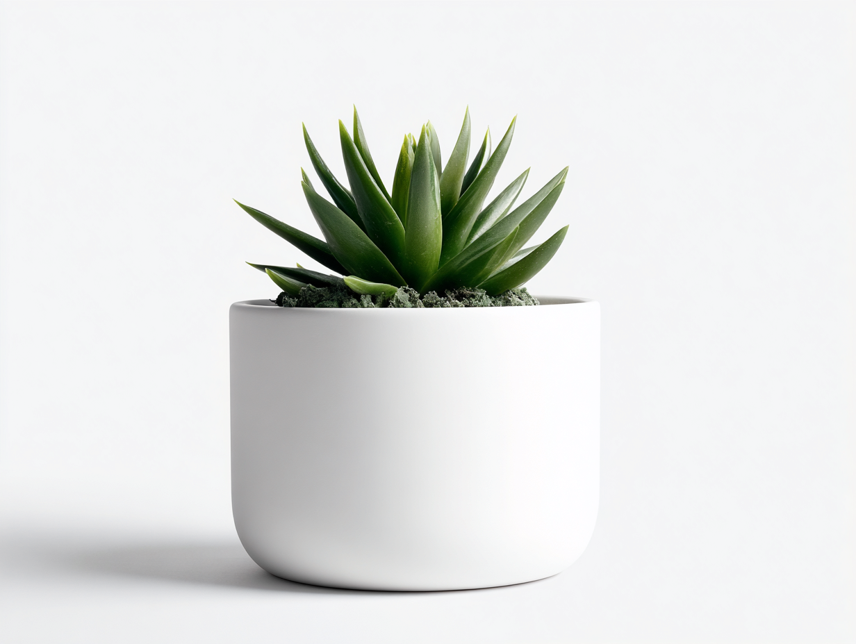 Pot de fleurs-céramique-28x28x25cm-blanc-styleépuréextérieur-Lizovahome
