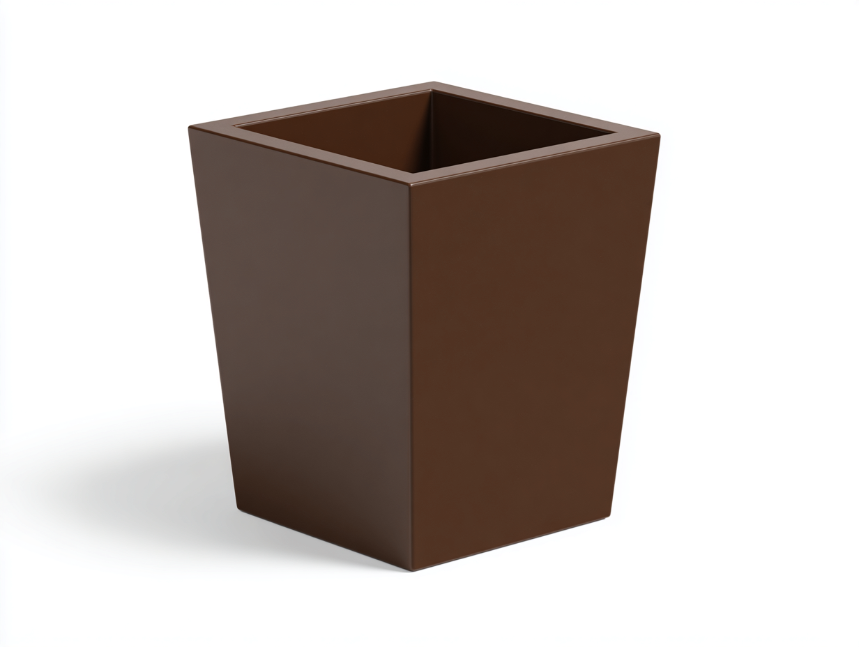 Pot de fleurs-résine-35x35x55cm-marron-styleminimalisteextérieur-Lizovahome