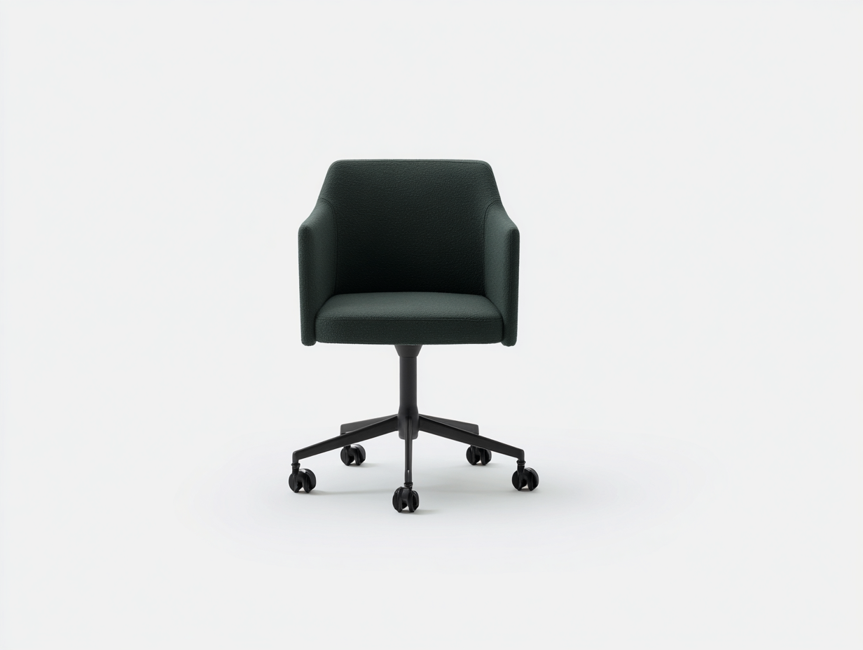 Chaise de bureau-tissu rembourré-62x62x85 cm-vert foncé-style enveloppant pivotant-Lizovahome