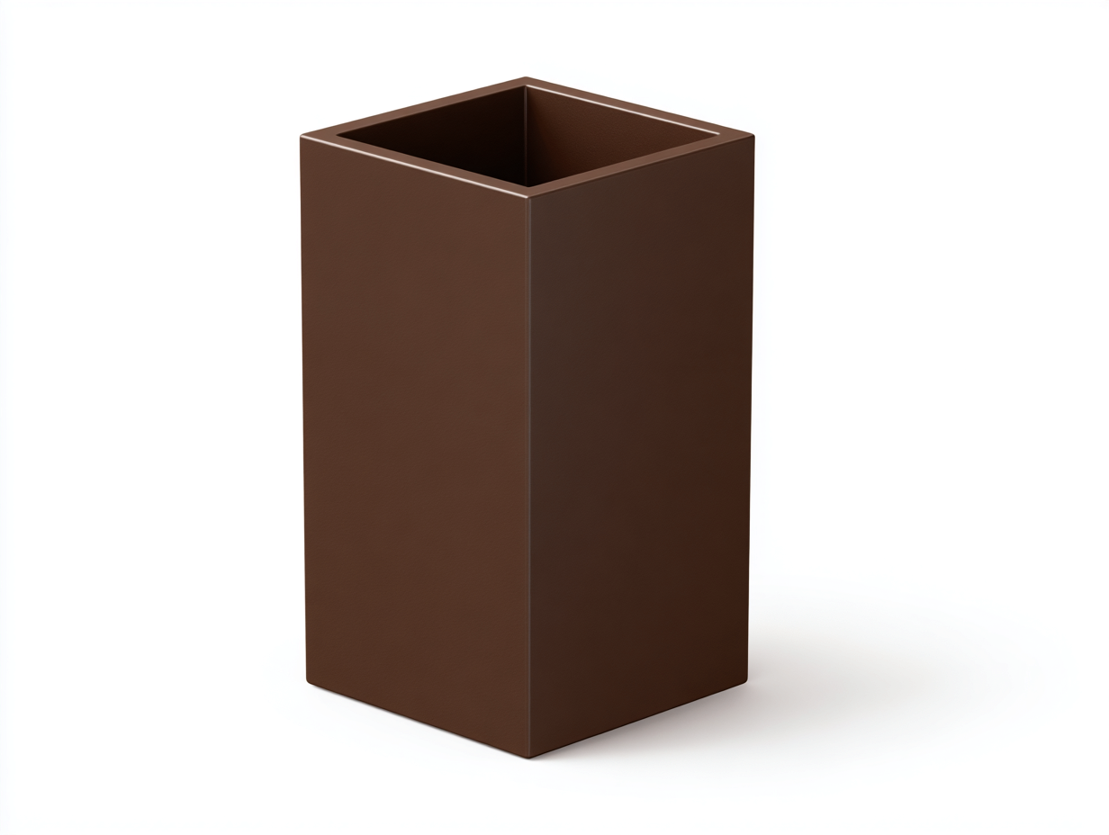 Pot de fleurs-résine-30x30x50cm-marron-styleminimalisteextérieur-Lizovahome