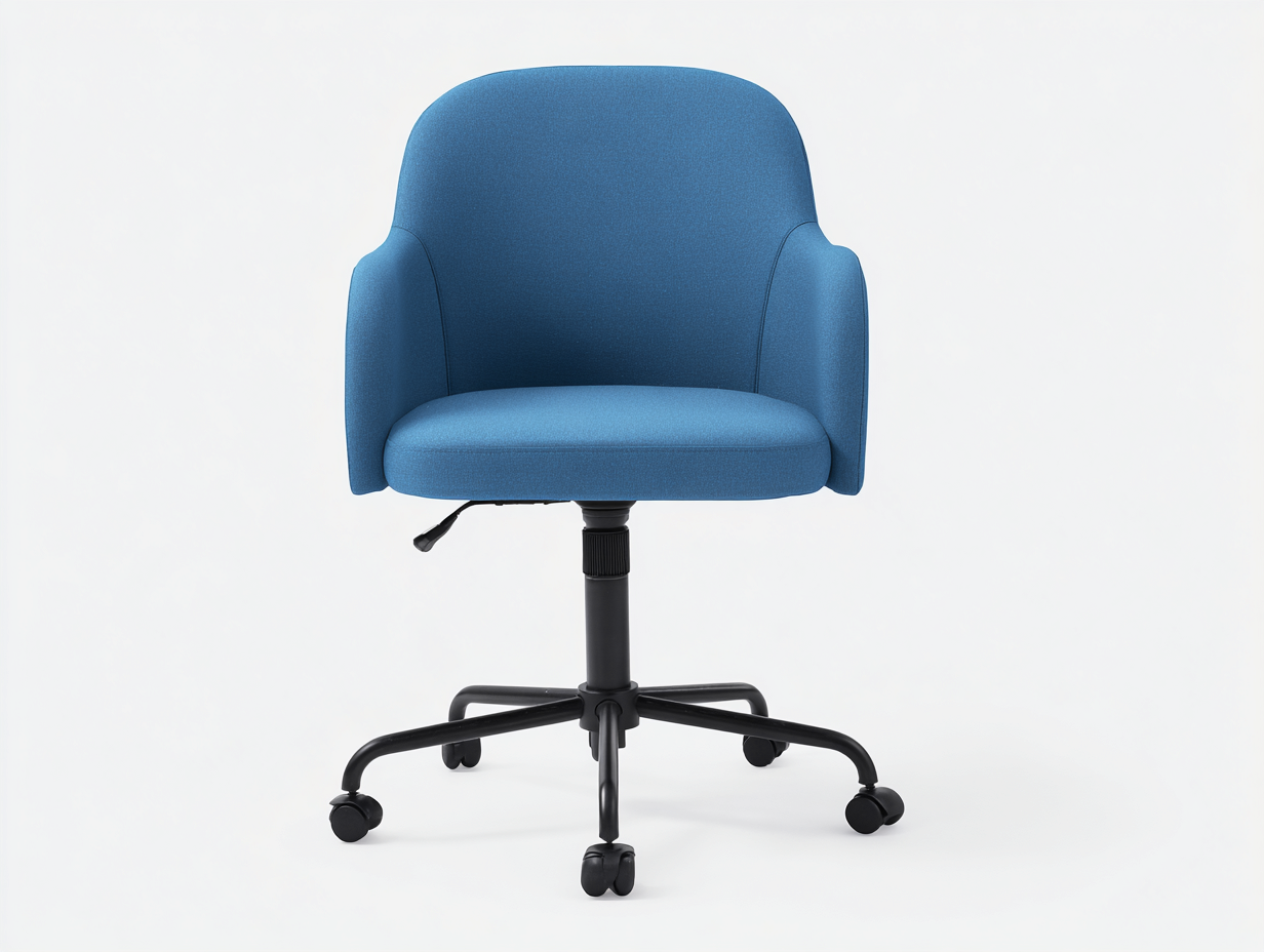 Chaise-de-bureau-tissu-60x60x92cm-bleu-base-métal-roulette-design-moderne-accoudoirs-Varilonest