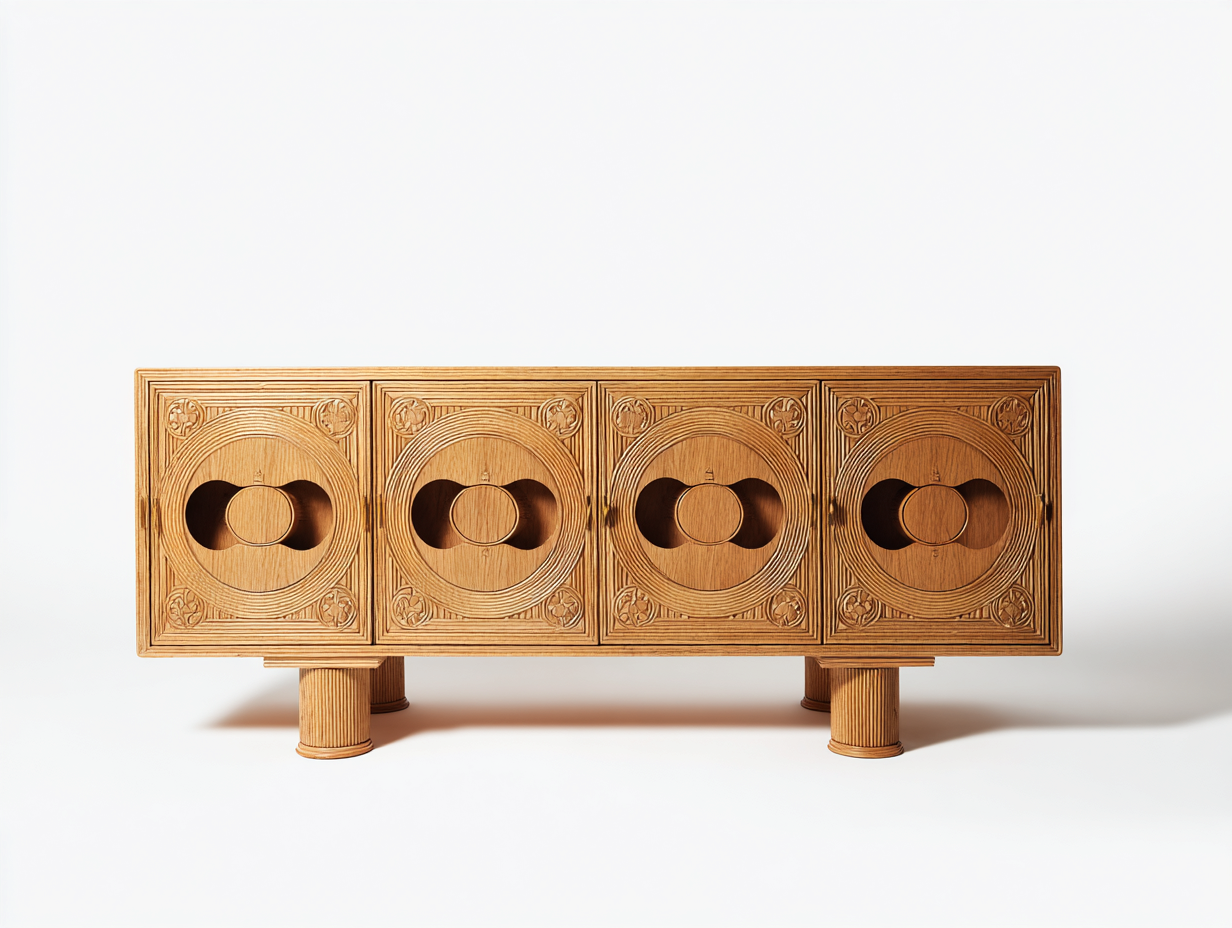MeubleTV-bois-clair-200x45x55cm-salon-style-sculpté-vintage-Varilonest