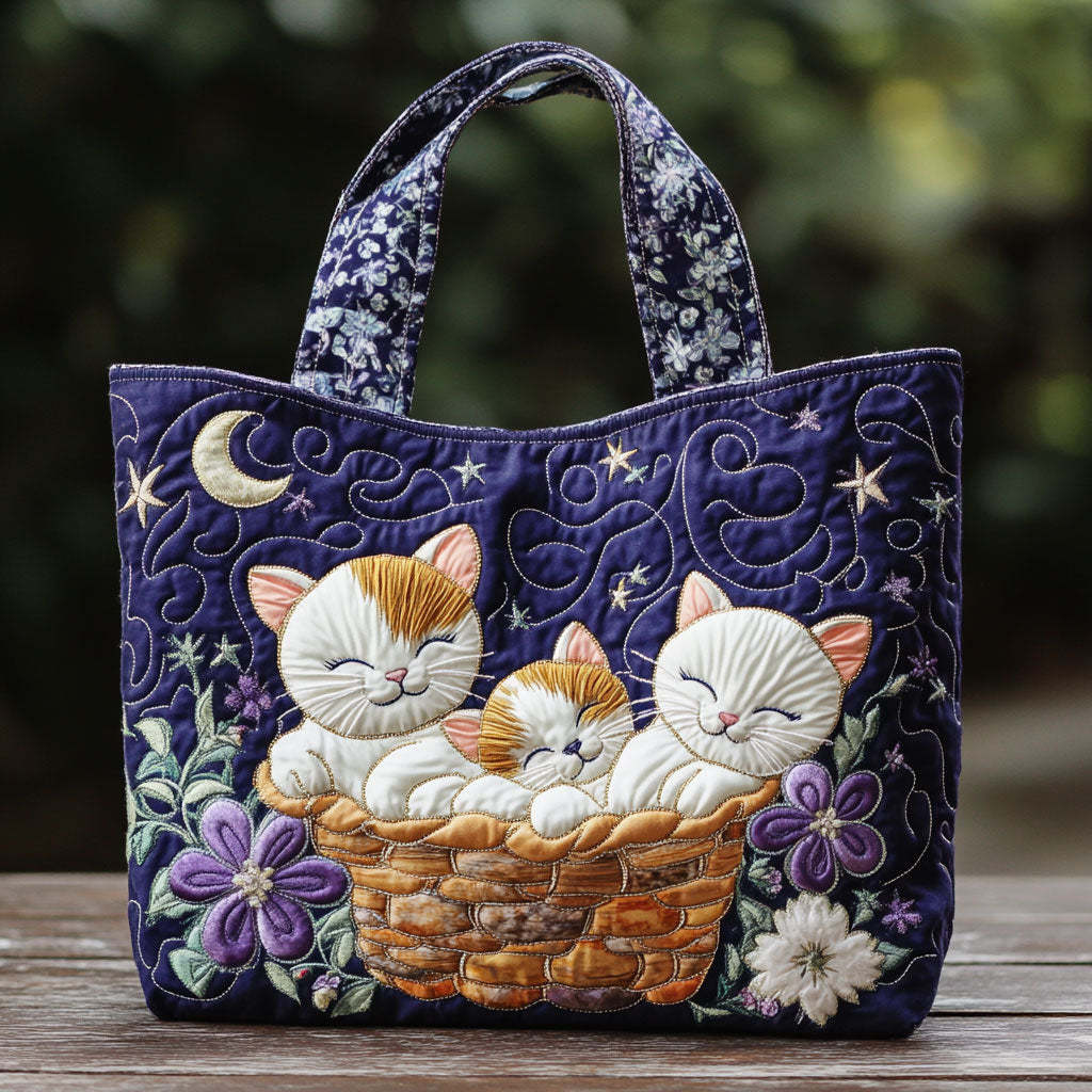 Midnight Basket CP2509034CL Quilted Tote Bag-Mega-Craft