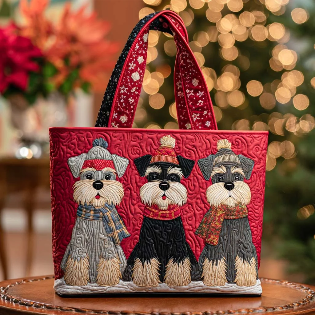 Schnauzer Quilted Tote Bag NCU0VT244-Mega-Craft