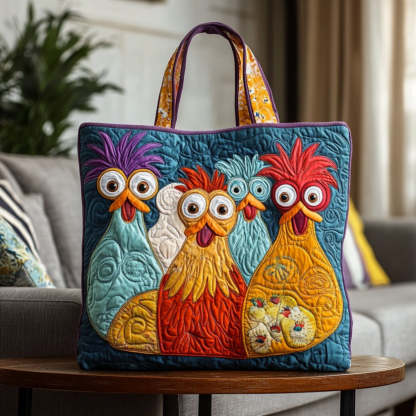 FunChick XR3009010CL Quilted Tote Bag-Mega-Craft