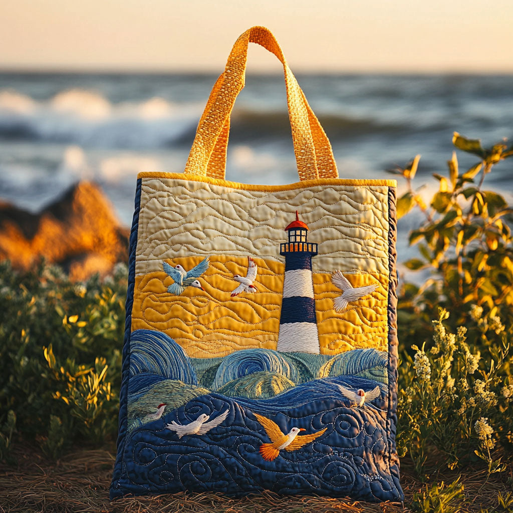 Skyflight Lighthouse WN3009048CL Quilted Tote Bag-Mega-Craft