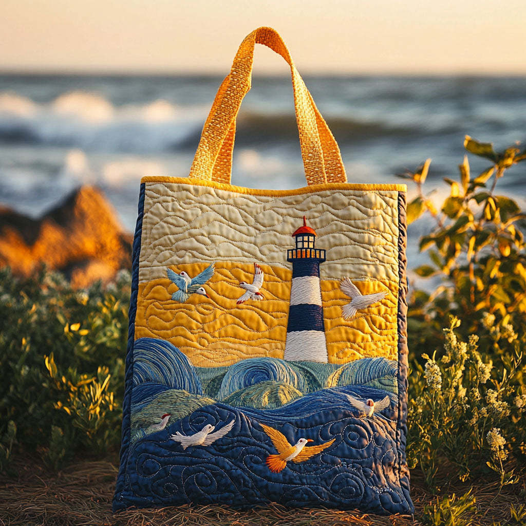 Skyflight Lighthouse WN3009048CL Quilted Tote Bag-Mega-Craft