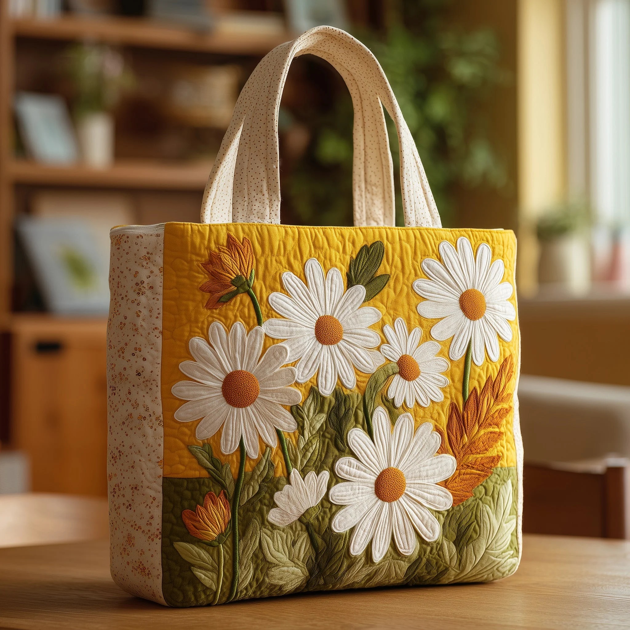 Wild Flower Quilted Tote Bag GFTONT1438-Mega-Craft