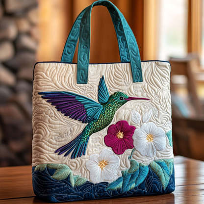 White Blossom CP2409027CL Quilted Tote Bag-Mega-Craft