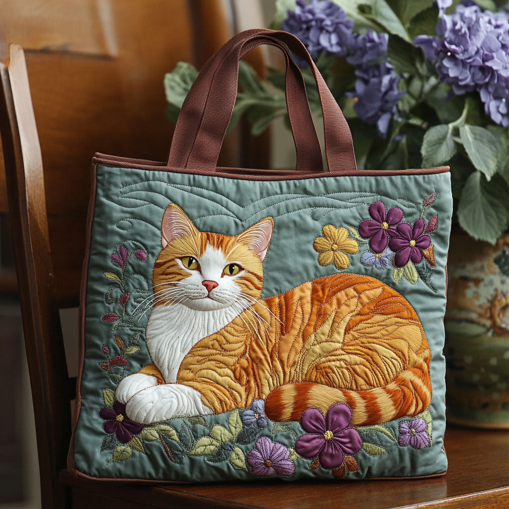 Golden Bloom CP0110220CL Quilted Tote Bag-Mega-Craft