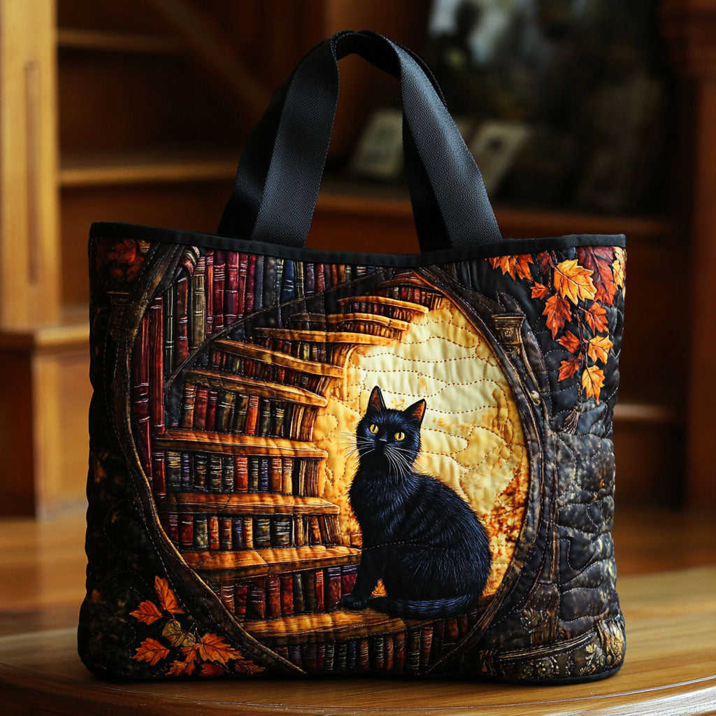 Cat Golden Glow CW0310002CL Quilted Tote Bag-Mega-Craft