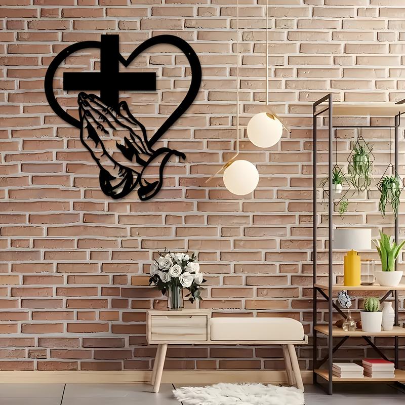 (🎄Christmas Sale - 49% OFF)❤️Elegant Metal Christian Heart & Cross Wall Art 