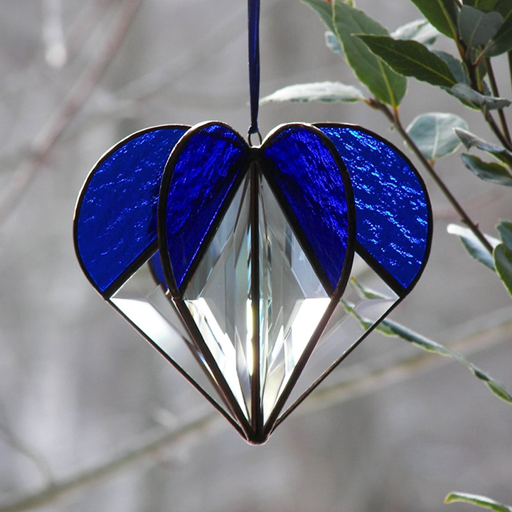 💕Handmade Stained Heart-shaped Suncatcher, BUY 2 FREE SHIPPING!