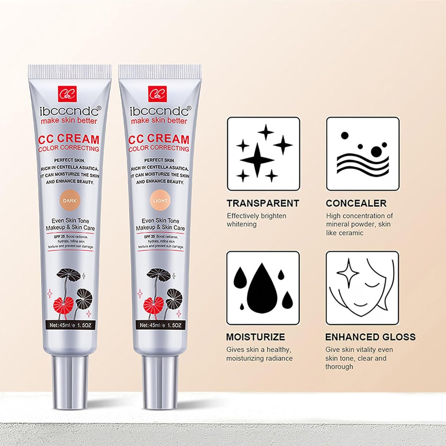 💖 Achieve Effortless Radiance✨Hydrating CC Cream Foundation with Centella Asiatica
