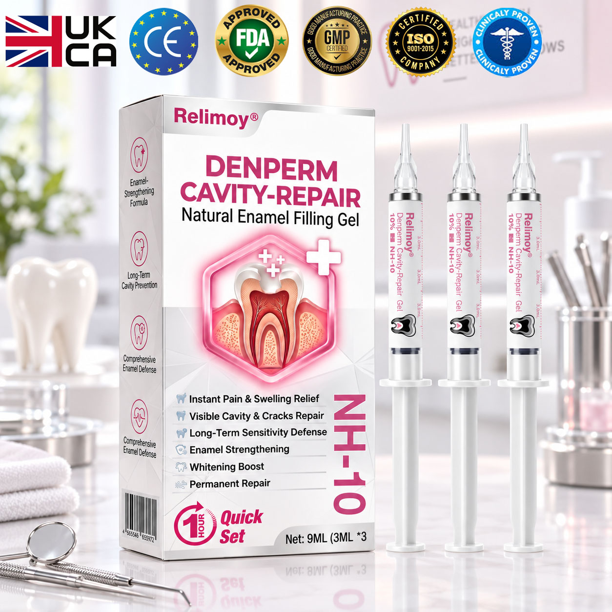 Relimoy® DenPerm Cavity-Repair Natural Enamel Filling Gel