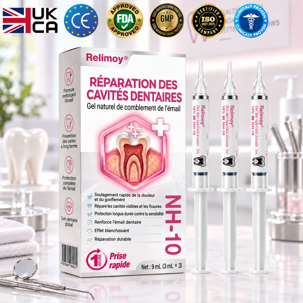 Rolimey® DenPerm : gel de restauration de l'émail naturel pour la réparation des caries