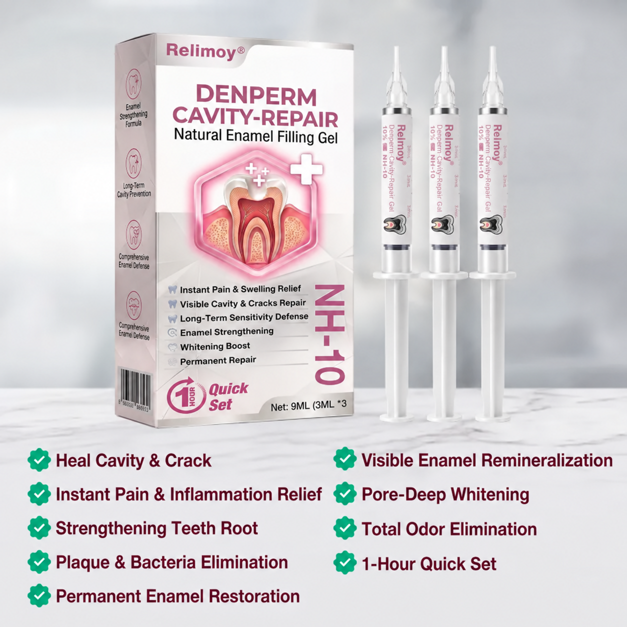 Relimoy® DenPerm Cavity-Repair Natural Enamel Filling Gel