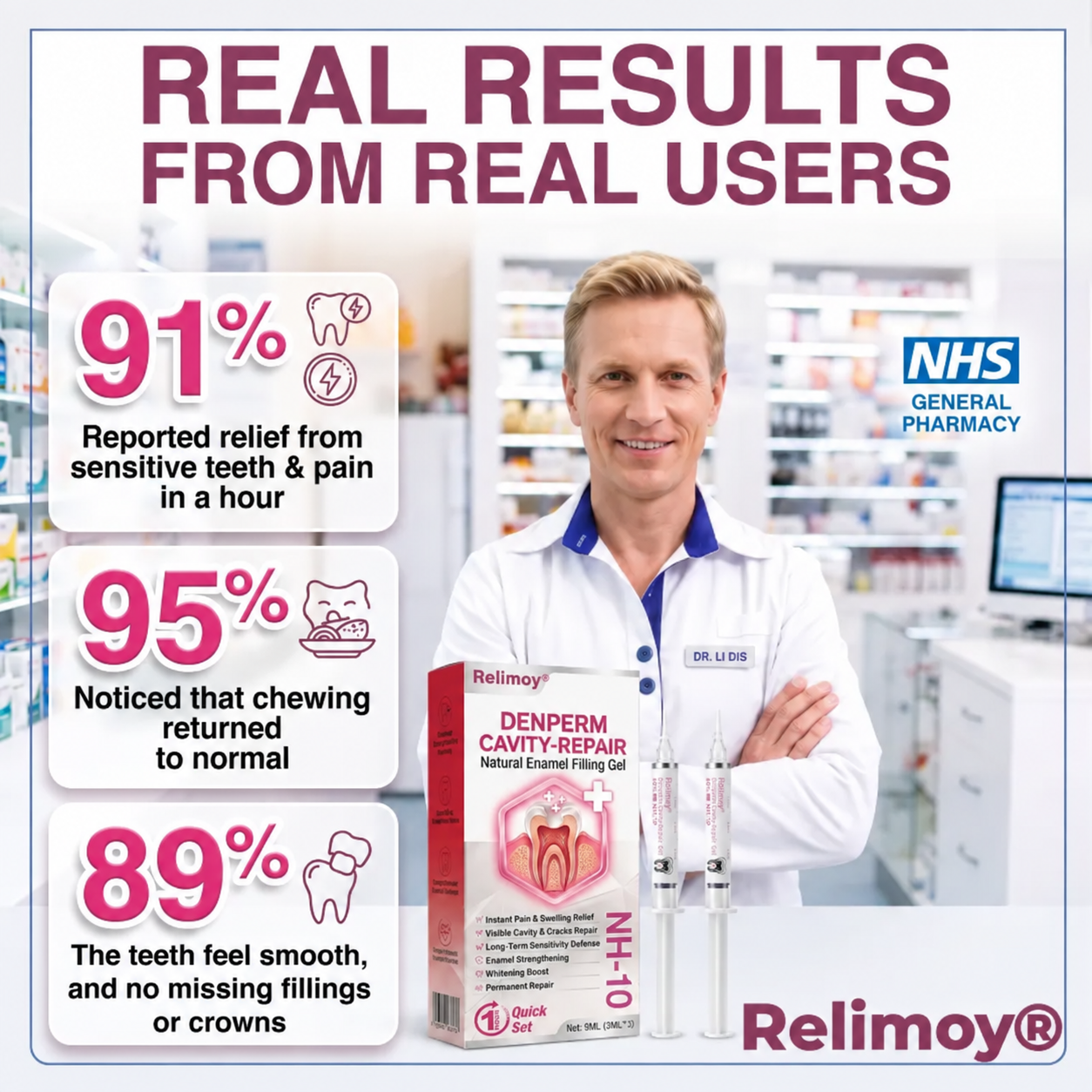 Relimoy® DenPerm Cavity-Repair Natural Enamel Filling Gel