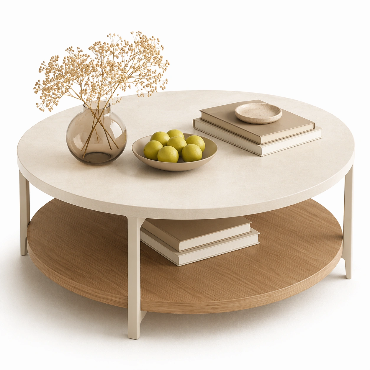 Okragly stolik kawowy Marble Touch
