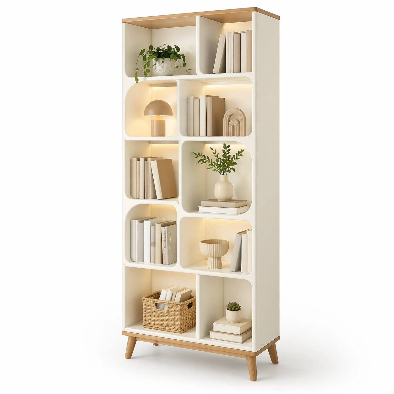 Regal biblioteczny Modern Oak Light