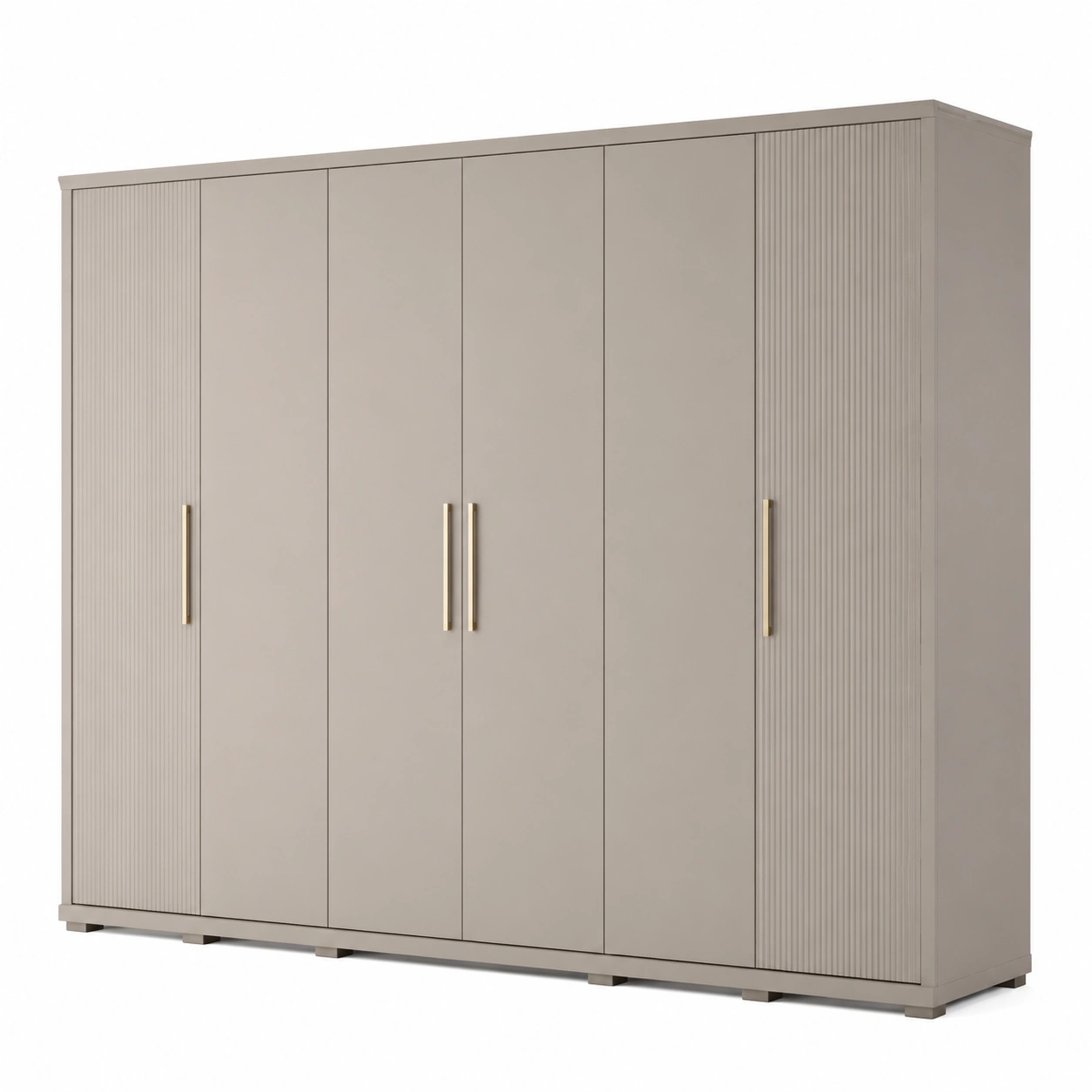 Szafa pieciodrzwiowa taupe minimalistyczna