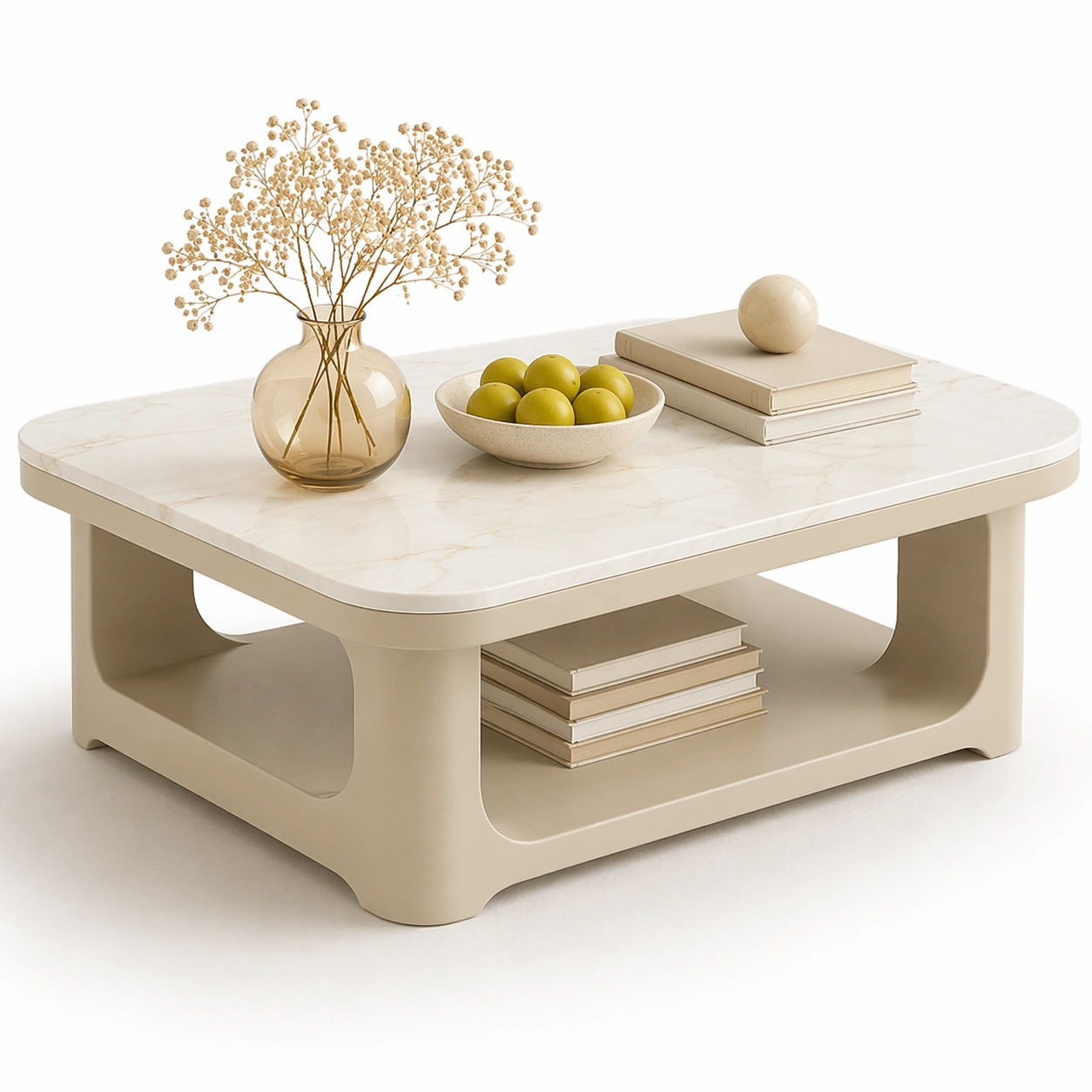 Stol kawowy Modern Marble Cream