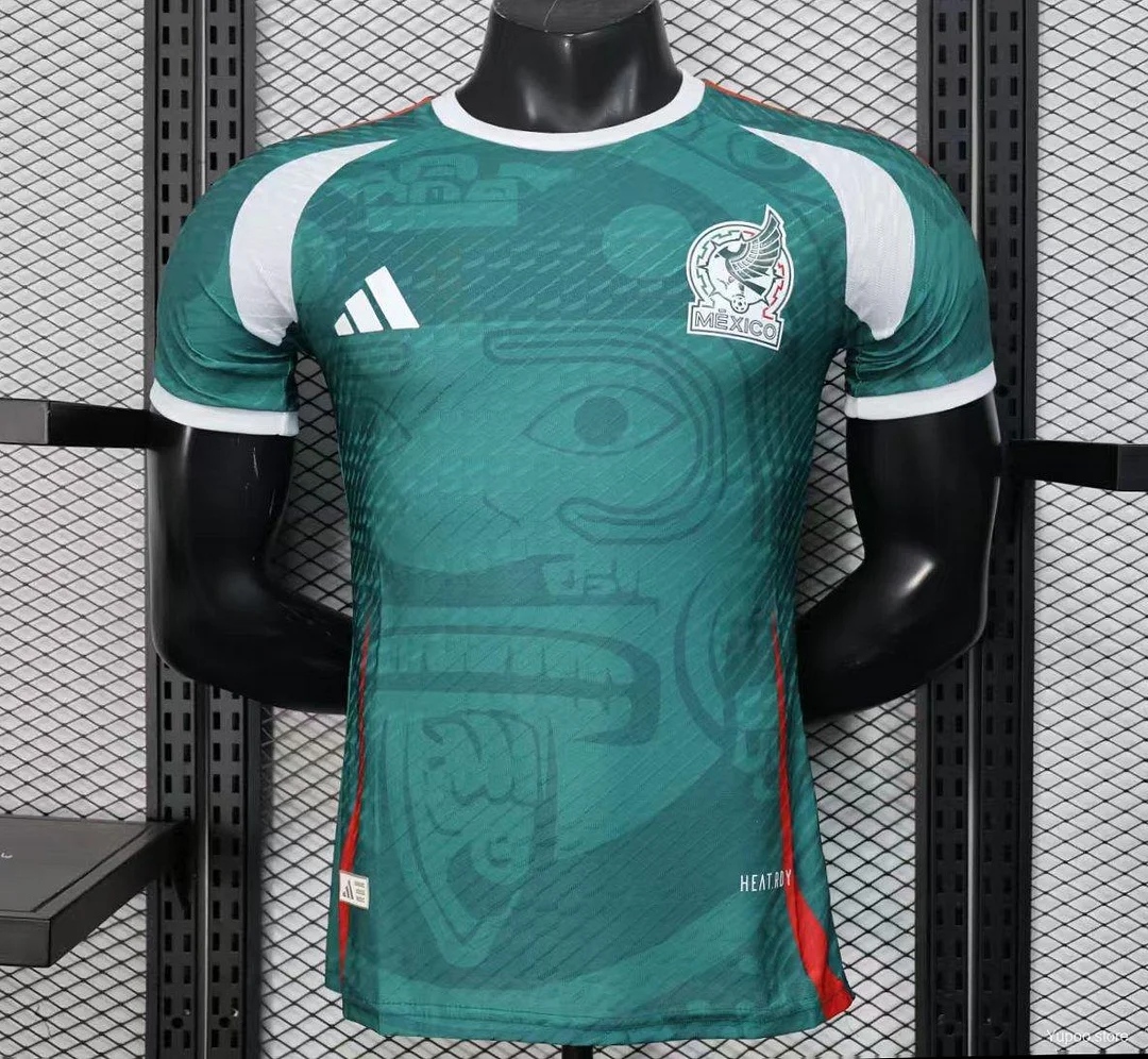 Mexico 2025 Green with Aztec Serpent Pattern Shirt