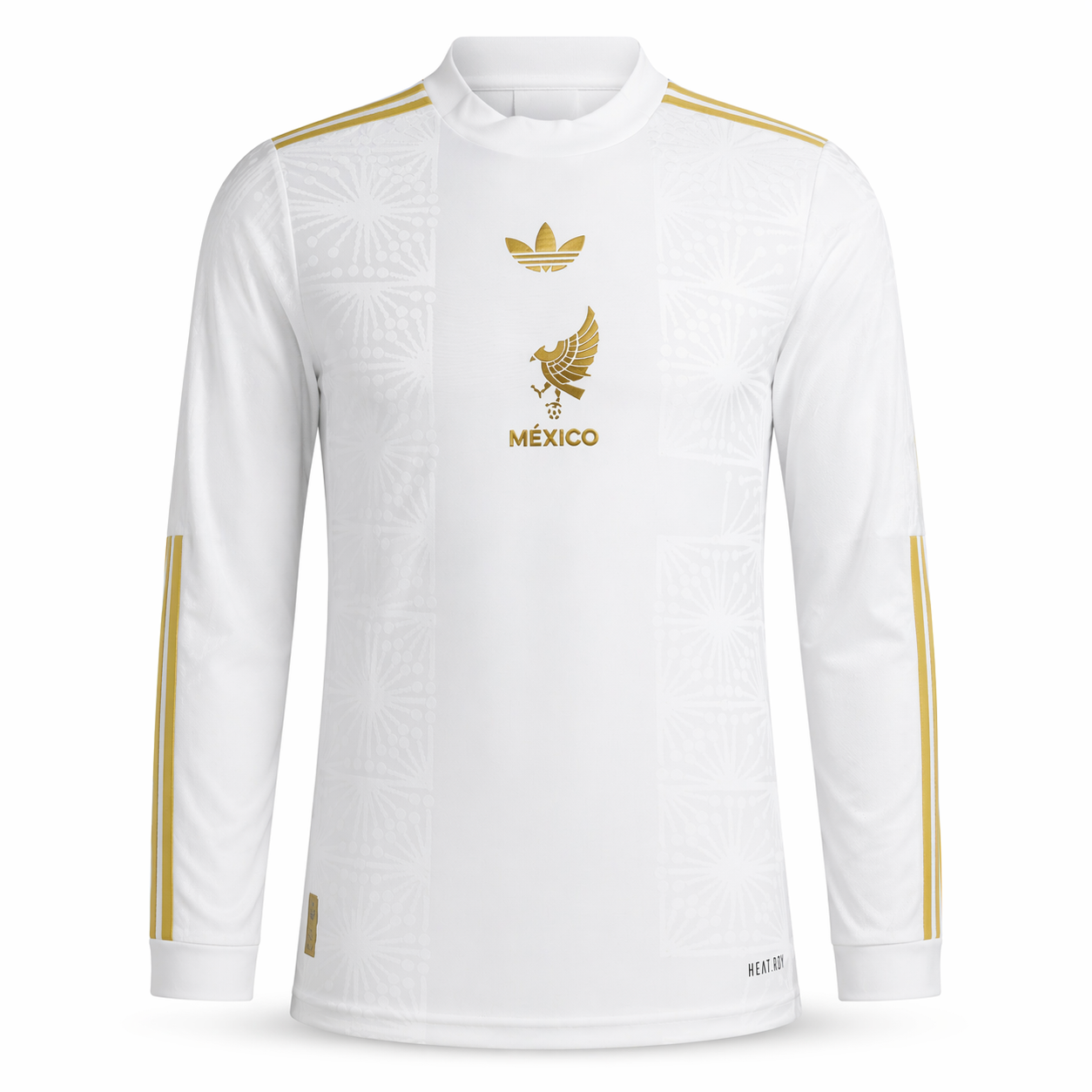 Mexico 2025 Cup Long Sleeve Player Version Gold WHITE
